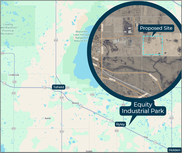 Map of Proposed Site in Equity Industrial Park