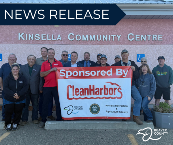 Kinsella Rec &amp; Ag Society with Stan Yuha (Clean Harbors) and Beaver County Council