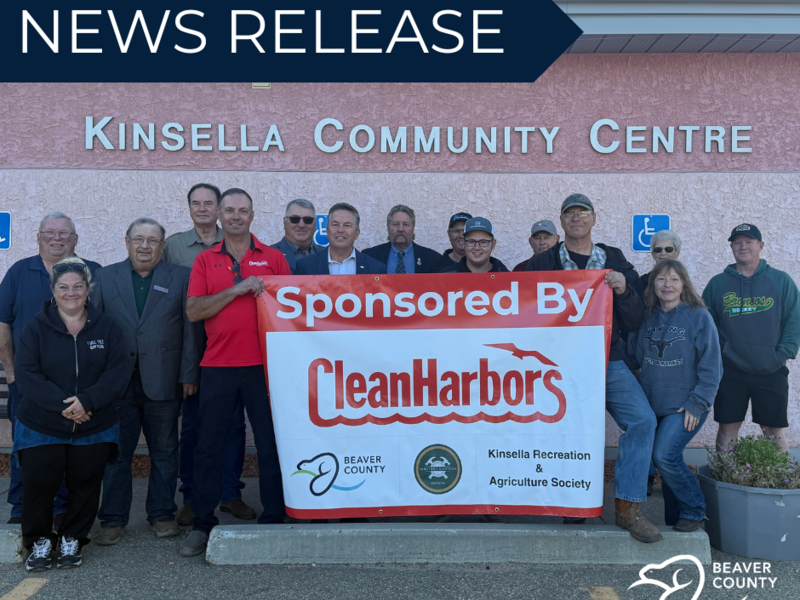 Kinsella Rec &amp; Ag Society with Stan Yuha (Clean Harbors) and Beaver County Council